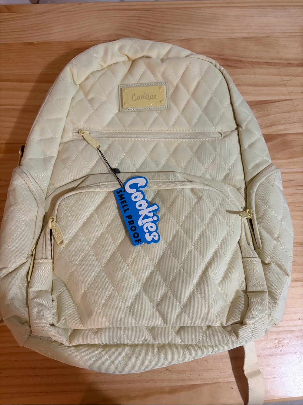 Brand New Cookies Quilted Cream Backpack